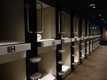 Kapselhotell Nihonbashi Muromachi Bay Tokyo prefektur